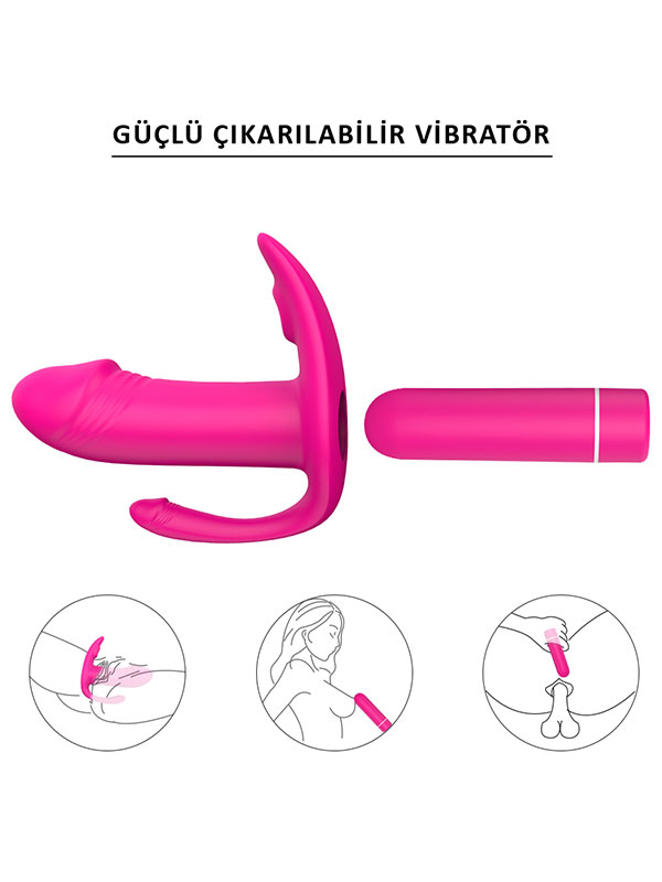 Didi G-Noktası ve Klitoris Emiş Özellikli Kumandalı Vibratör