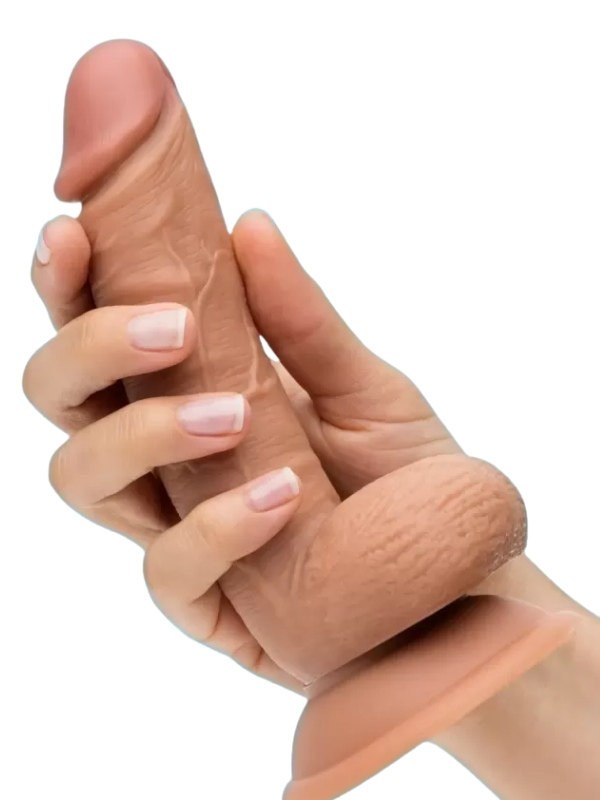 Gerçekçi Testisli Dildo 18 cm