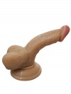 Gerçekçi Testisli Melez Dildo 15.5 cm