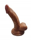 Gerçekçi Testisli Melez Dildo 16 cm