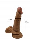 Gerçekçi Testisli Melez Dildo 18 cm