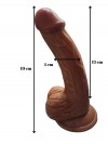 Gerçekçi Testisli Melez Dildo 19 cm