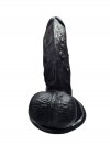Gerçekçi Testisli Siyah Dildo 16 cm