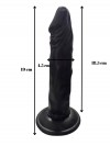 Gerçekçi Testissiz Siyah Dildo 21 cm