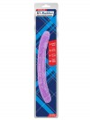 Hi-Rubber Şeffaf Jel Çift Taraflı Dildo - 32.5cm Mor