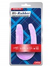Hi-Rubber Şeffaf Jel Çift Taraflı Eğik Dildo - 17cm Mor
