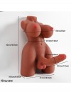 L-Join Gerçekçi 5.5 Kg Brown (Melez) Yarım Vücut Trans Vajina Mastürbatör Dildo