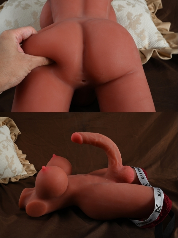 L-Join Gerçekçi 5.5 Kg Brown (Melez) Yarım Vücut Trans Vajina Mastürbatör Dildo