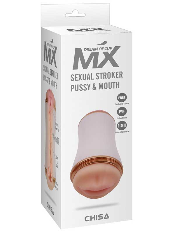 MX Sexual Stroker Çift Taraflı Vajinal ve Oral Mastürbatör