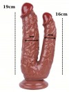 Noctis 19cm Kahverengi Çiftli Dildo No:76