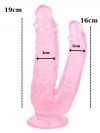 Noctis 19cm Pembe Çiftli Dildo No:76