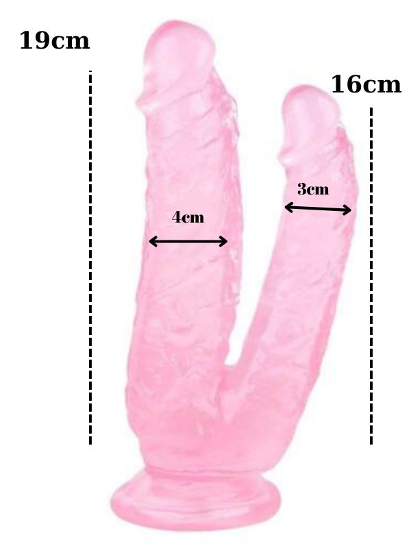 Noctis 19cm Pembe Çiftli Dildo No:76