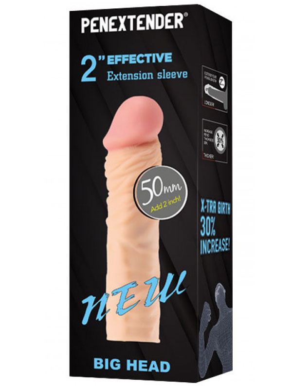 Penextender Big Head 50mm Dolgulu Penis Kılıfı