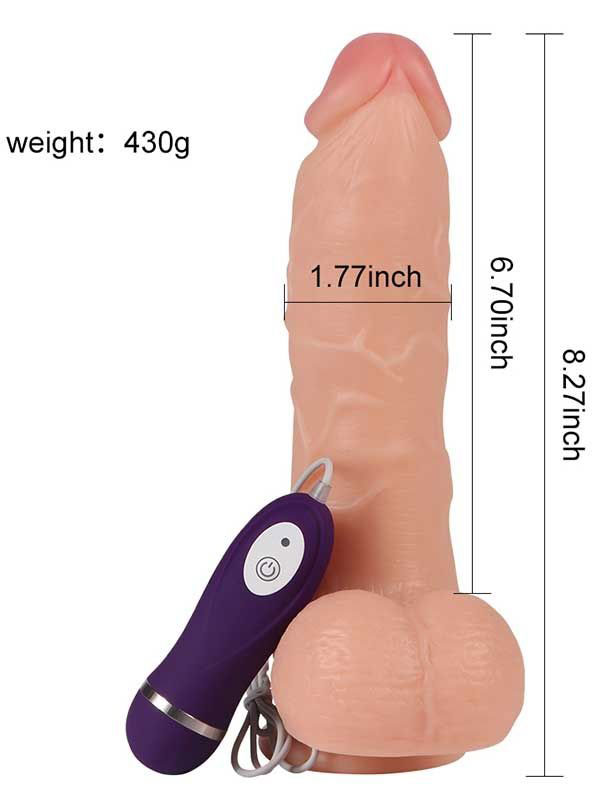 Shequ Adam Vibrating Realistik Vantuzlu Titreşimli Dildo 21 cm